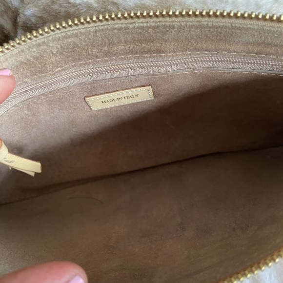 Vintage Beige & Red Kate Spade Zipper Clutch - Picture 12 of 14